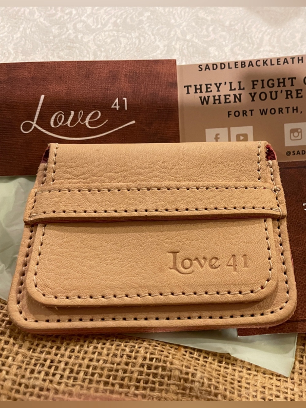 Women‘s Love 41 minimalist Leather Card Wallet